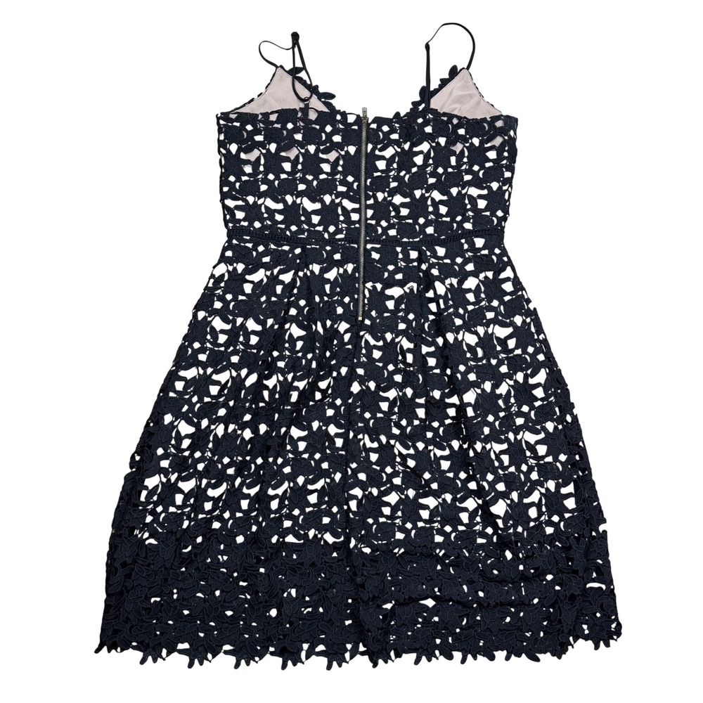 City Chic Black So Fancy Lace Fit & Flare Midi Dress Nude Lining Plus Size M 18 - Picture 7 of 12